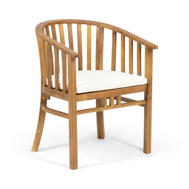Exquisite Outdoor Wooden Dining Chairs with Cushions