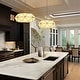 preview thumbnail 2 of 10, Modern 5-Light Gold Drum Chandelier Transitional Light for Dining Room Entryway - 23.6" Dia. x 8.3" H