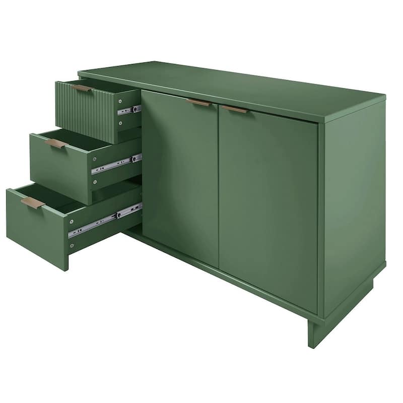 Manhattan Comfort Granville 55.07" 3 Drawer Modern Sideboard