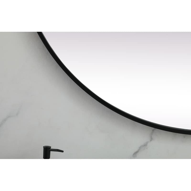 Indigo Home Metal Frame Oval Mirror 36x72 Inch