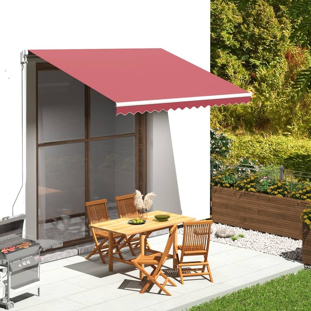 9.8'X8.2' Manual Patio Canopy Retractable Deck Awning Sunshade Shelter 5 Color 