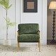 preview thumbnail 36 of 63, 27.56" Modern Accent Chair with Plush Cushions, Metal Frame, and Wooden Armrest Design -for Living Room, Bedroom