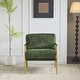 preview thumbnail 3 of 30, Modern Accent Chair with Plush Cushions, Minimalist Metal Frame, and Wooden Armrest Design