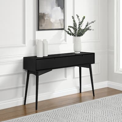 Mid Century Copenhagen Console Table in Walnut Finish