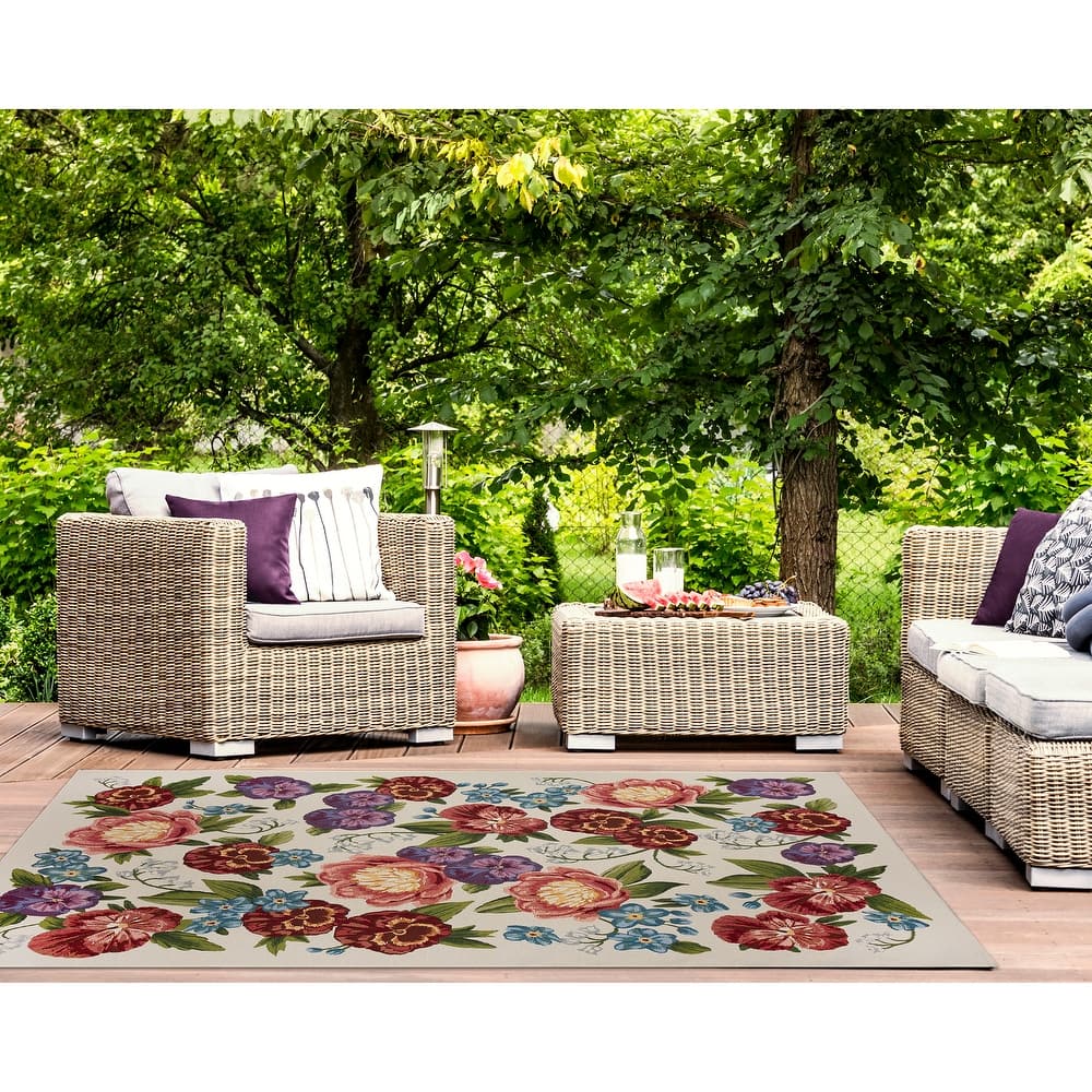 Liora Manne Marina Secret Garden Indoor/Outdoor Area Rug