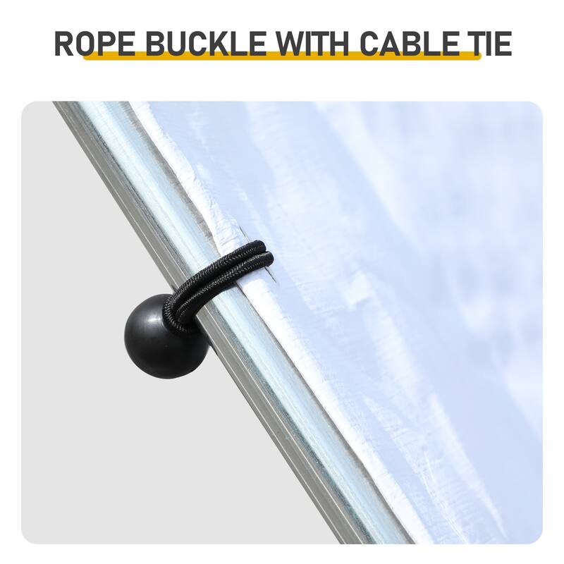 20 x 10 ft Metal Chicken Coop, Walk-in Poultry Cage for Outdoor