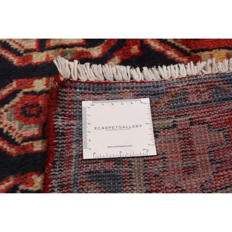 ECARPETGALLERY Hand-knotted Andelz Navy, Red Wool Rug - 4'6 x 7'4