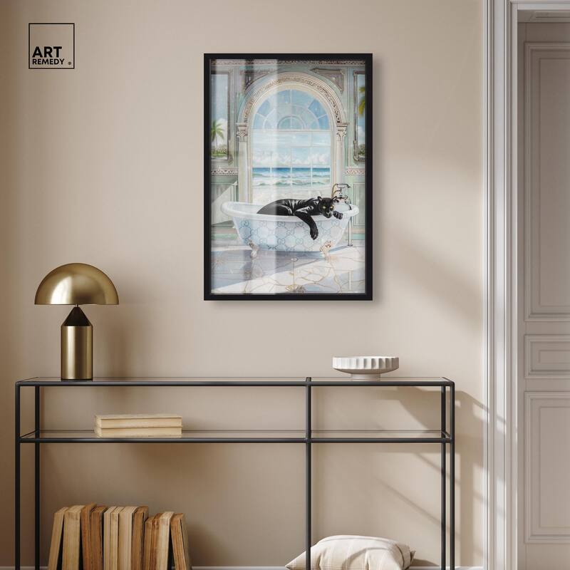 Panther Arch Bathroom Glam Shadowbox by Art Remedy
