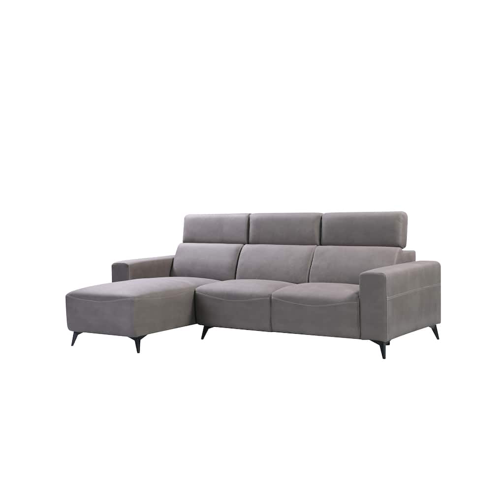 Pasargad Home Modern Bari Sectional Sofa with Push Back Functional