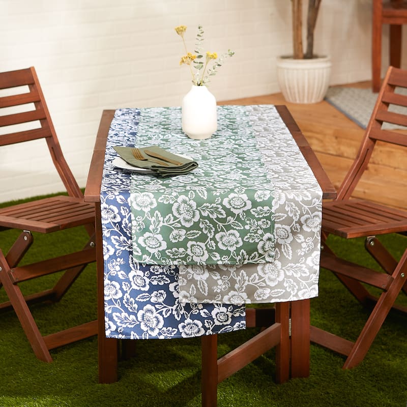 DII Floral Print Outdoor Table Runner
