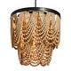 preview thumbnail 30 of 45, 2-Tier Draped Wood Bead Chandelier