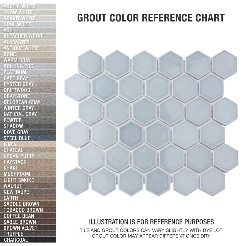 Merola Tile Hudson Due 2" Hex Slate 10-7/8" x 12-5/8" Porcelain Mosaic Floor and Wall Tile