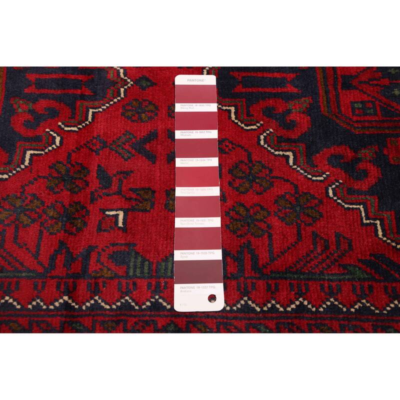 ECARPETGALLERY Hand-knotted Finest Khal Mohammadi Red Wool Rug - 2'9 x 9'9