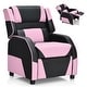 preview thumbnail 24 of 51, Gymax Gaming Recliner Sofa PU Leather Armchair for Kids Youth w/ Pink