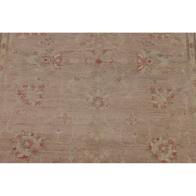 Earth Tone Oushak Oriental Area Rug Hand-Knotted Wool Carpet - 6'9" x 9'10"