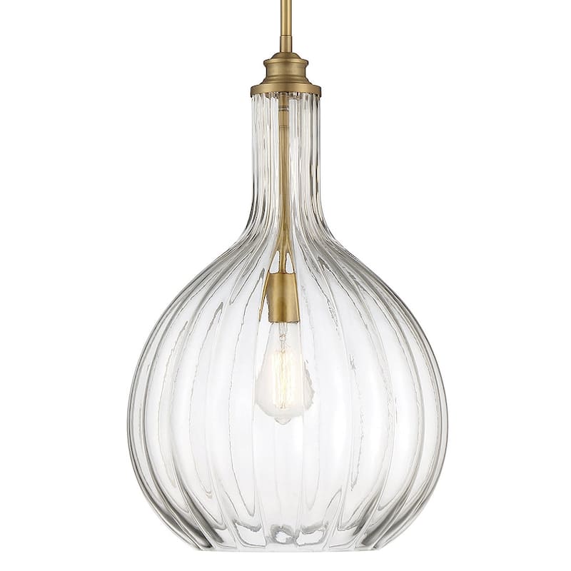 Savoy House Brandon 14" Wide Pendant - Warm Brass