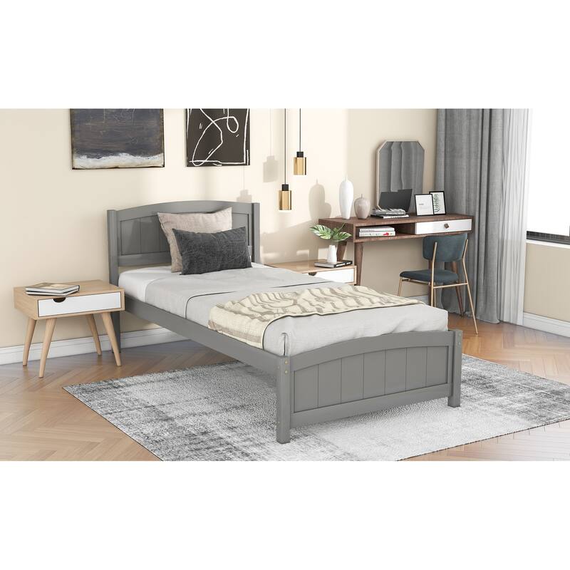 Elegant Twin Bed Frame with Slat Support - No Box Spring Needed