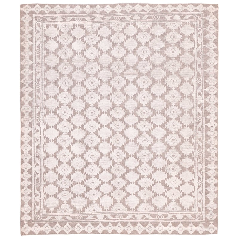 ECARPETGALLERY Hand-knotted Looma Light Grey Silk, Wool Rug - 8'3 x 9'10