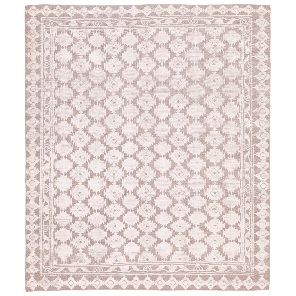 ECARPETGALLERY Hand-knotted Looma Light Grey Silk, Wool Rug - 8'3 x 9'10