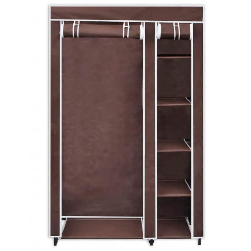 vidaXL Fabric Wardrobe Brown - 43" x 18" x 69"