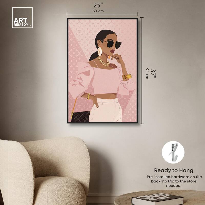 Simple Pink Look Canvas by Art Remedy