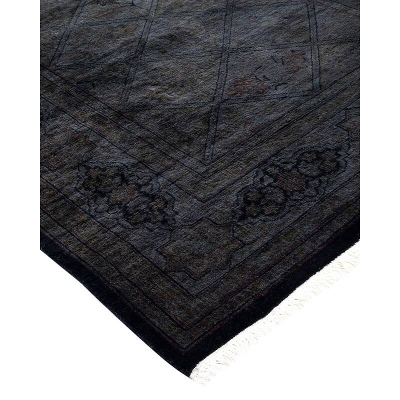 Fine Vibrance, One-of-a-Kind Hand-Knotted Runner Rug - Brown, 3' 1" x 7' 10" - 3' 1" x 7' 10"