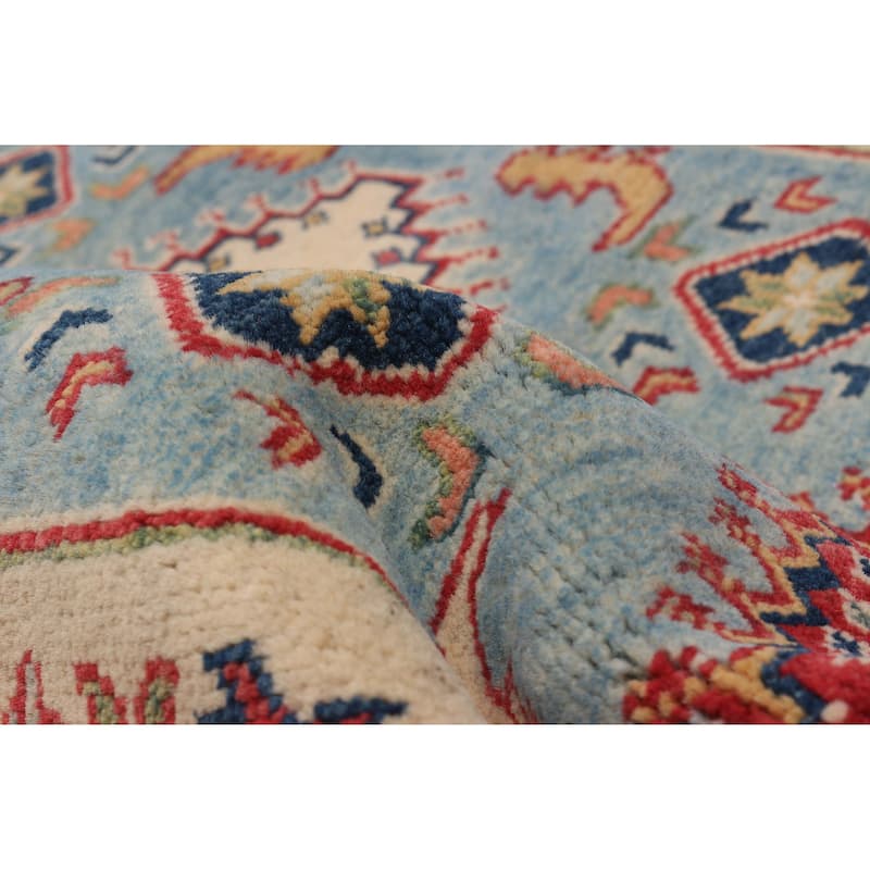 ECARPETGALLERY Hand-knotted Uzbek Ghazni Blue Wool Rug - 4'11 x 6'5