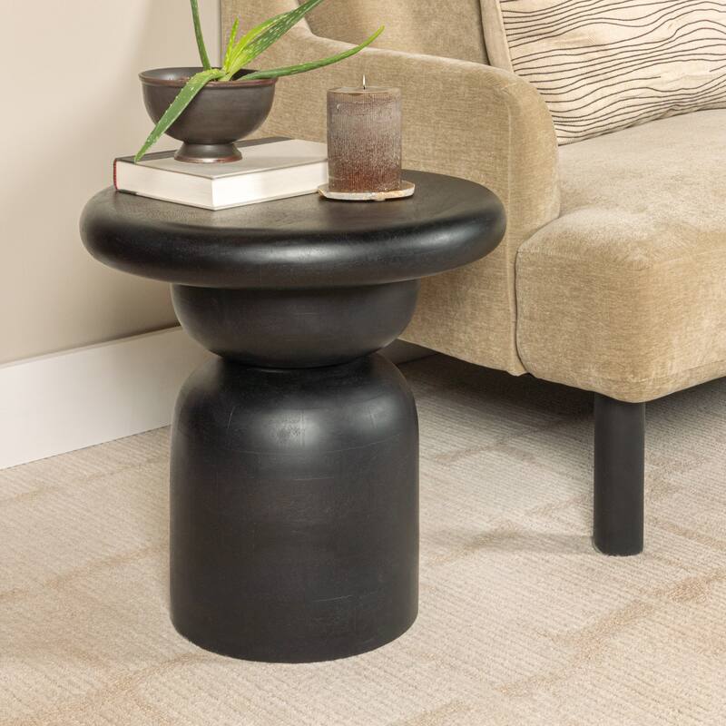 Side Table - Black - 18.0"L x 18.0"W x 18.0"H
