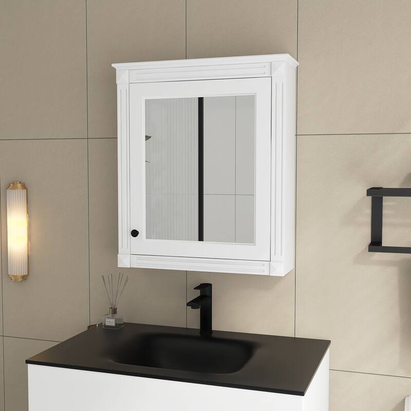 24'' x 27'' Wall Mounted Medicine Cabinet with Height Adjustable Shelf