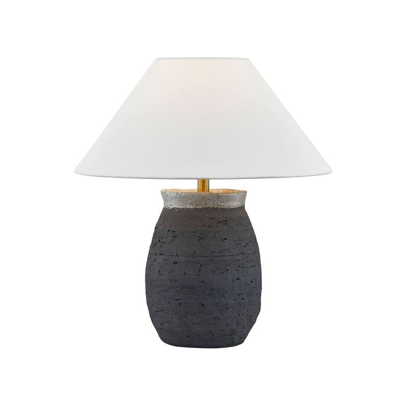 Patrick 19" Table Lamp with Linen Shade, Black (Set of 2)
