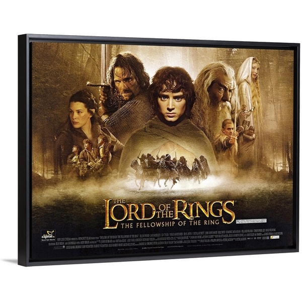 Shop Lord Of The Rings The Fellowship Of The Ring 2001 Black Float Frame Canvas Art Overstock 25505839