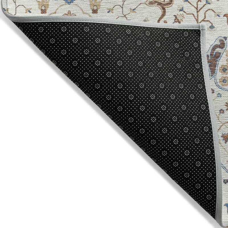 Machine Washable Indoor/ Outdoor Traditional Persian Chantille Rug