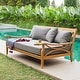 preview thumbnail 14 of 29, Cambridge Casual Lowell Teak Patio Daybed with Cushion