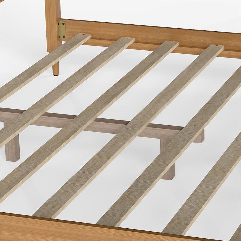 King Platform Bed Frame with Headboard