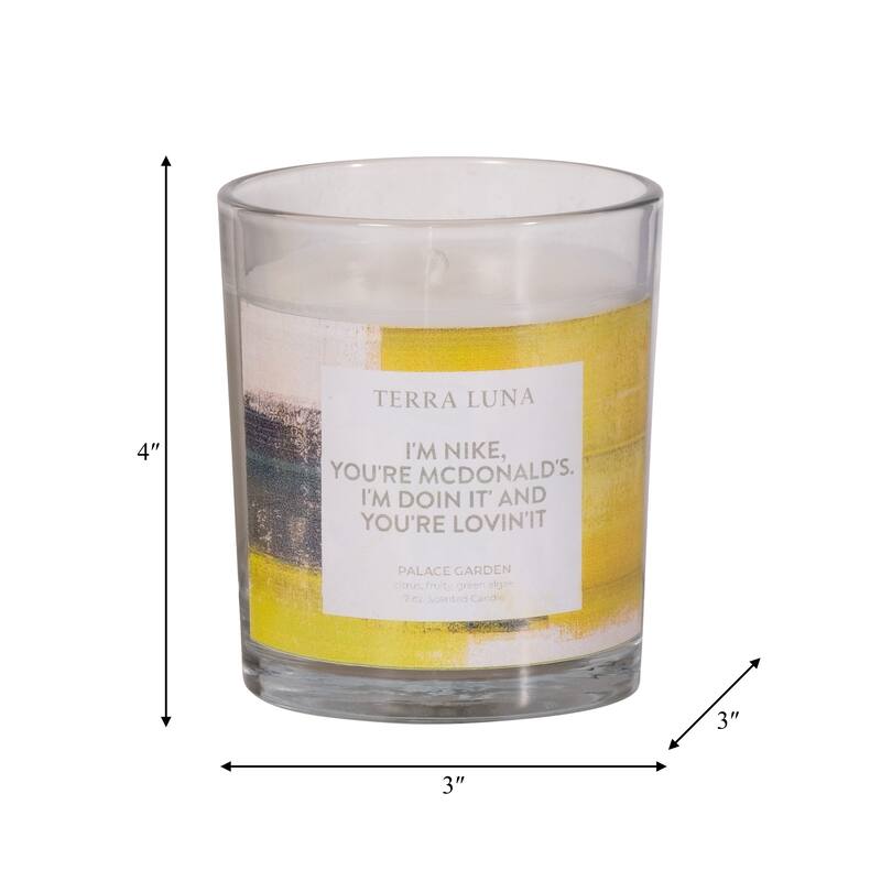 Sagebrook Home Glass Decorative Candles, Boxed Candle with Funny Quote (Set of 2) - 3" x 3" x 4"