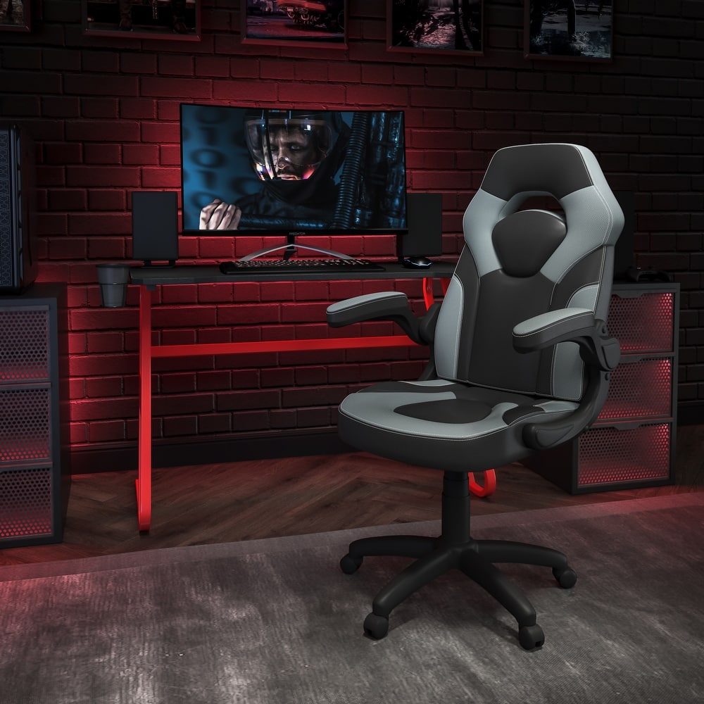 Gaming Desk and Chair Set with Cup Holder and Headphone Hook - Desk Bundle