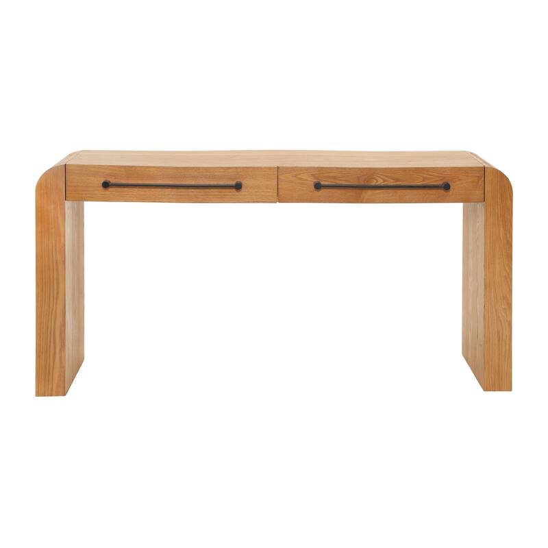 Christopher Knight Home - Astra Modern Ash Veneer Console Table with 2 Drawers and Metal Handles