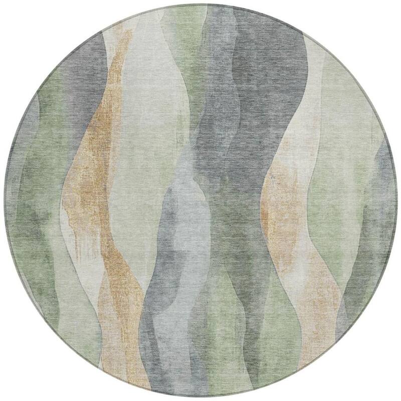 HomeRoots Abstract Transitional Rectangle Outdoor Rug