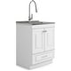 preview thumbnail 12 of 19, WYNDENHALL Bakersfield Transitional Laundry Cabinet with Faucet and Stainless Steel Sink