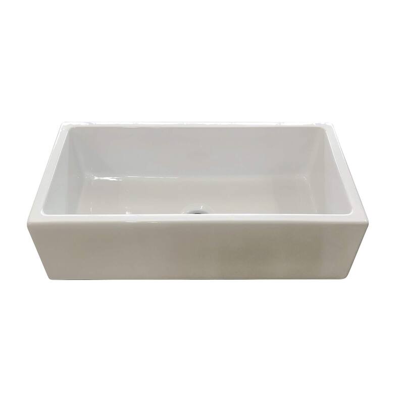 White Fireclay Farmhouse Single Bowl 36-inch Kitchen Sink with Apron