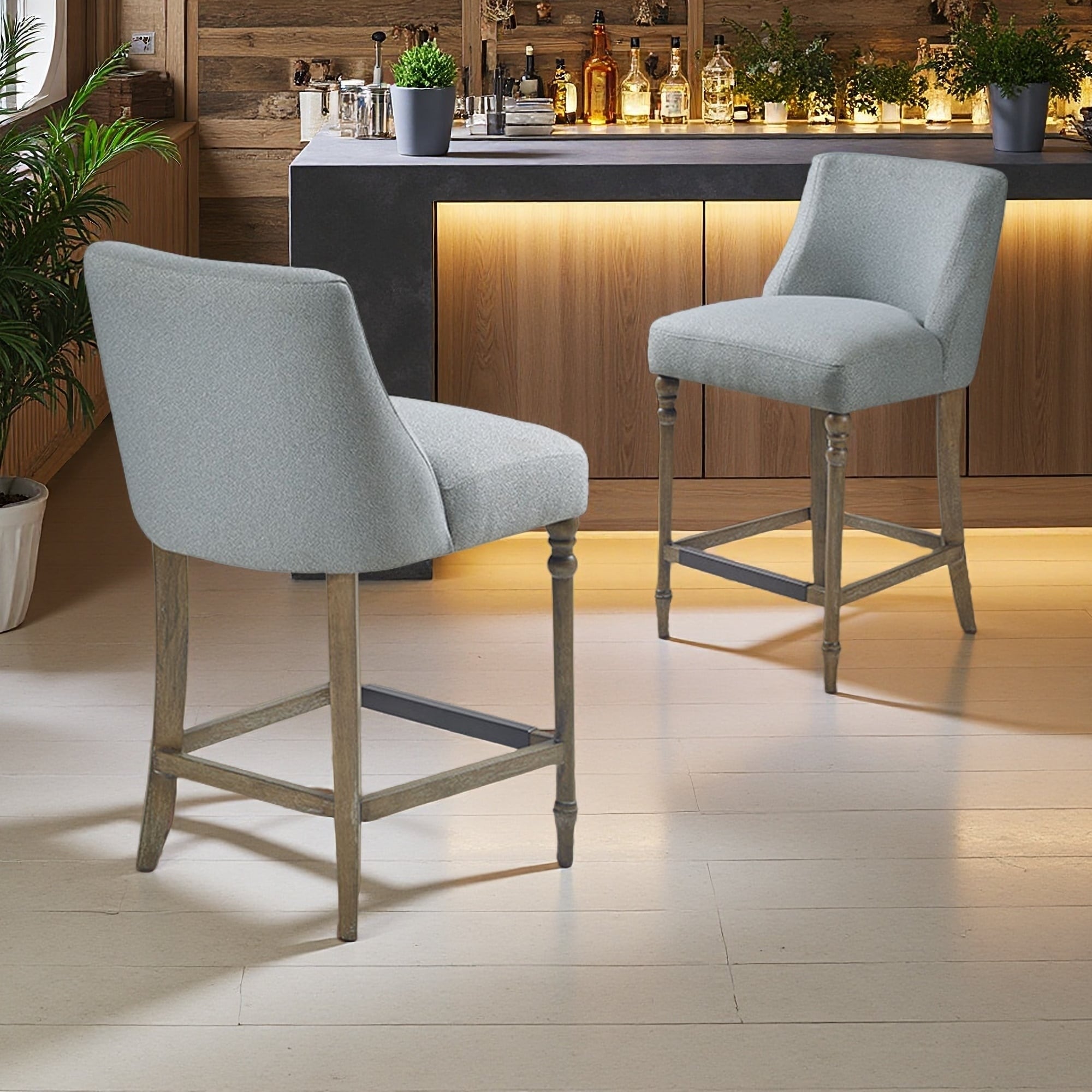 35"H Fabric Upholstered Dining Chair with Lightweight Versatile Design
