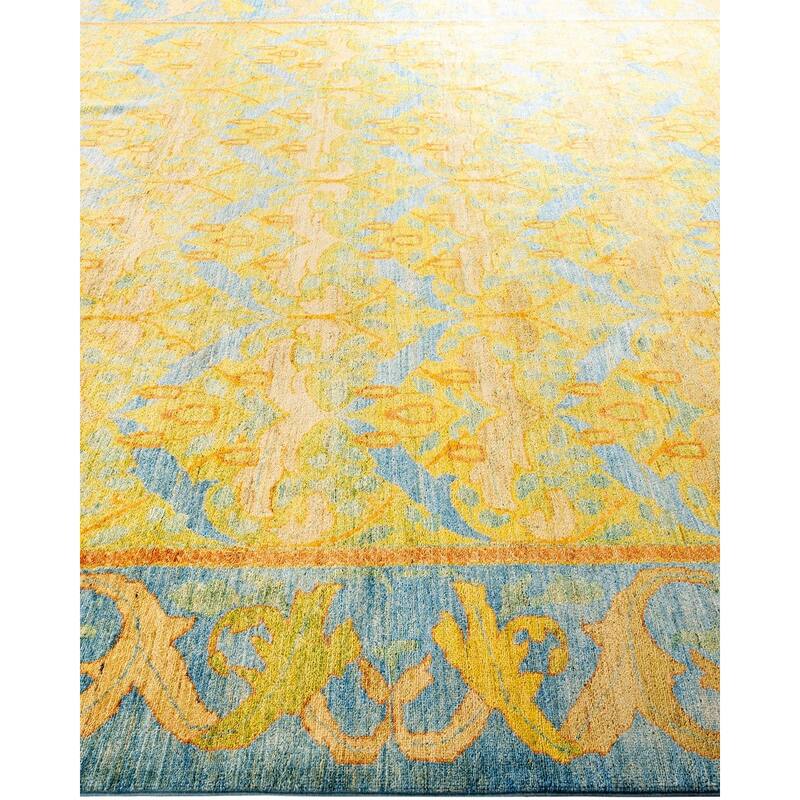 Contemporary Overdyed Wool Hand Knotted Area Rug - 9' 1" x 11' 9"
