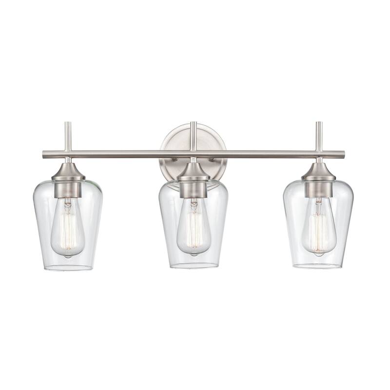 Millennium Lighting Ashford Metal Bathroom 3 Light Vanity Fixture in Multiple Finishes - Brushed Nickel