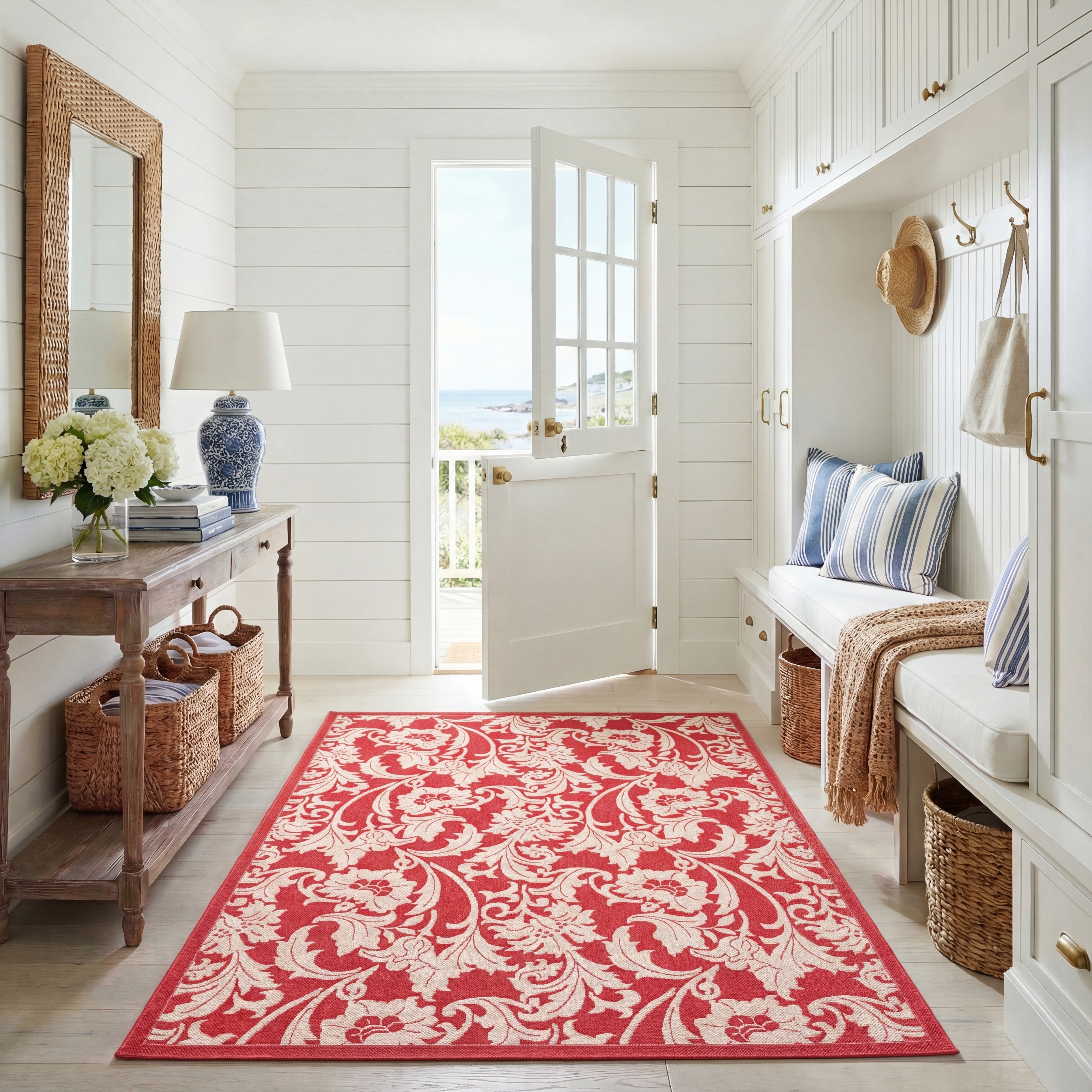 SAFAVIEH Courtyard Nedda Indoor/ Outdoor Waterproof Patio Backyard Rug
