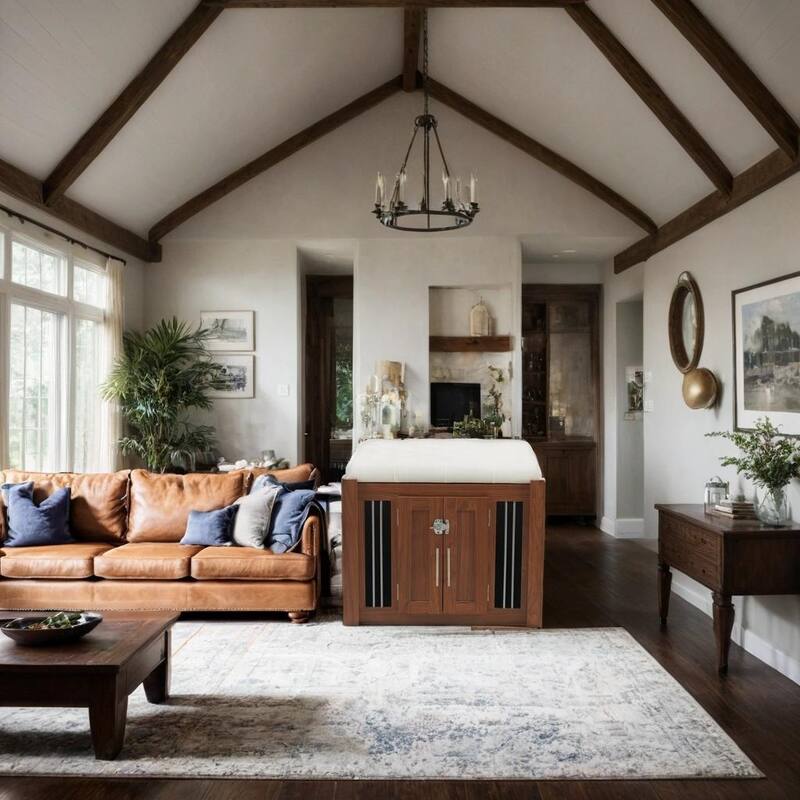 30.25"L, Furniture Style 2 in 1 Dog Crate with Padded Seat, Sliding Barn Door, Luxury Wooden Dog Kennel