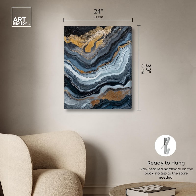 Acrylic Flow II Canvas by Art Remedy, Gallery Wrapped