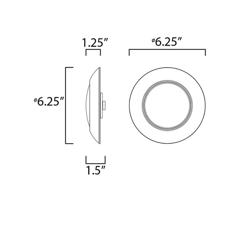 Maxim 57633WT Diverse 6" Wide LED Flush Mount Bowl Ceiling Fixture