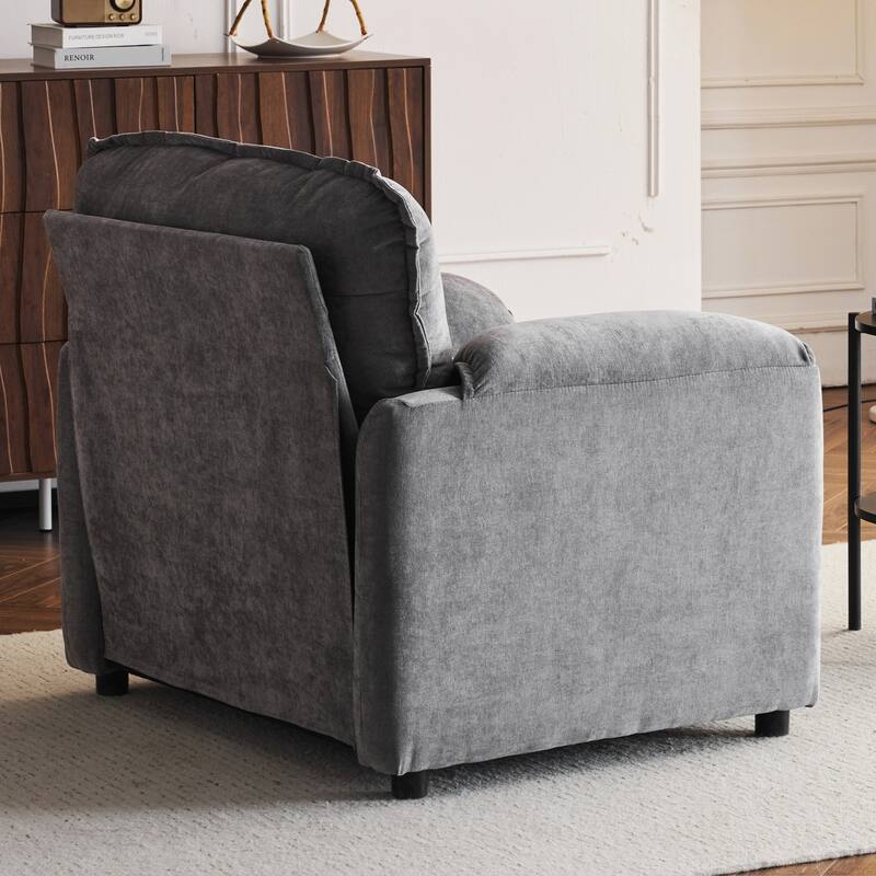 Comfortable Plush Armchair for Relaxation and Reading