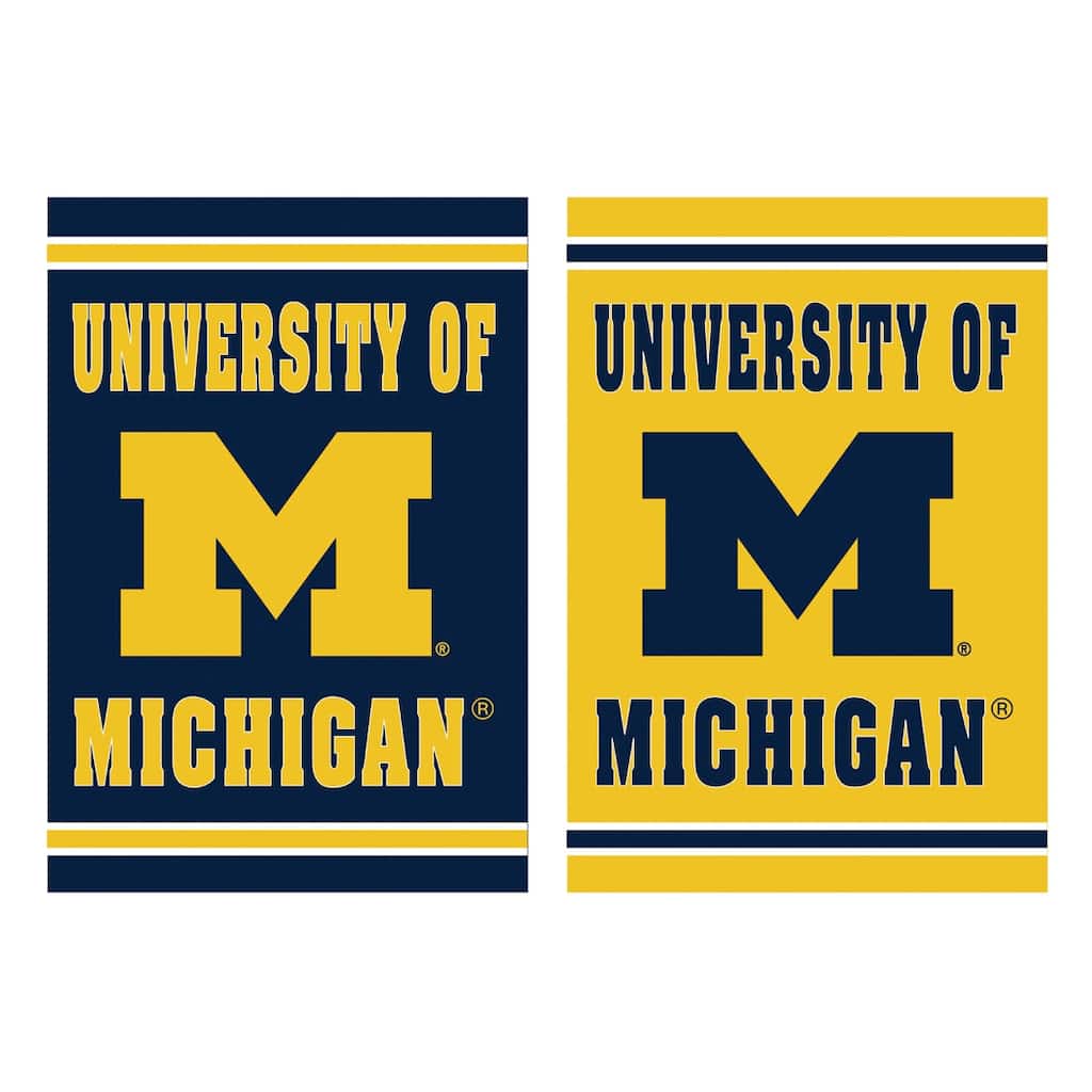 Embossed Suede Flag, Garden Size, University Of Michigan