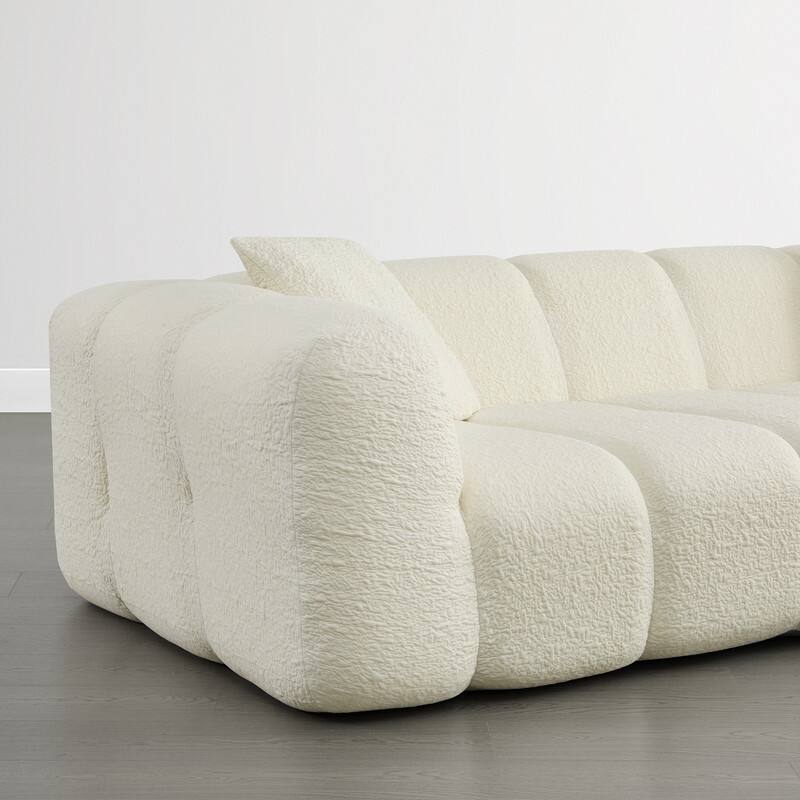 Spruce & Spring Compressed 3 Seat Boneless Sofa for Living Room